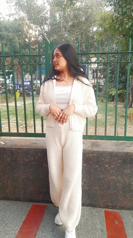 Customer photo review of PREMIUM KNITTED CO ORDS- BEIGE