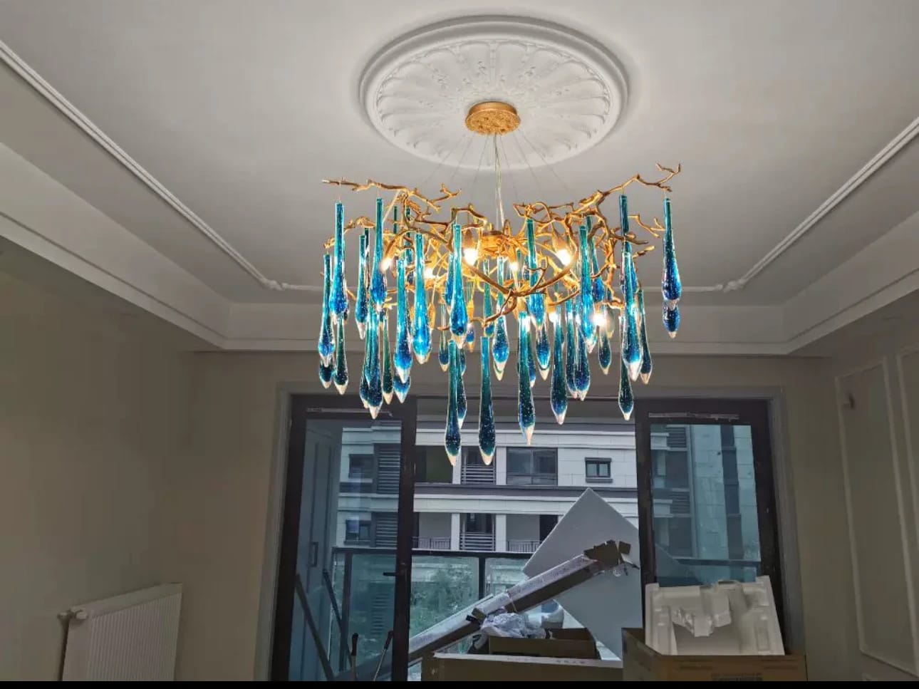 Customer photo review of Lyra Crystal Branch Chandelier