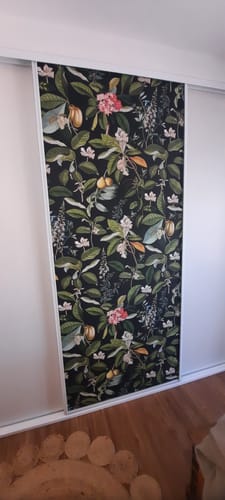 Customer photo review of Sale! 120cm wide by 250cm high of our The English Garden in Dark Peel and Stick Wallpaper