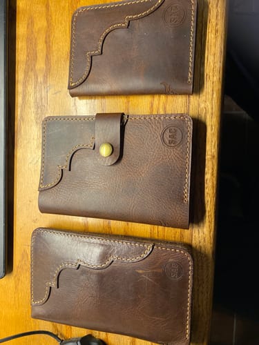 Customer photo review of Leather Field Notes Cover -  Walnut Brown