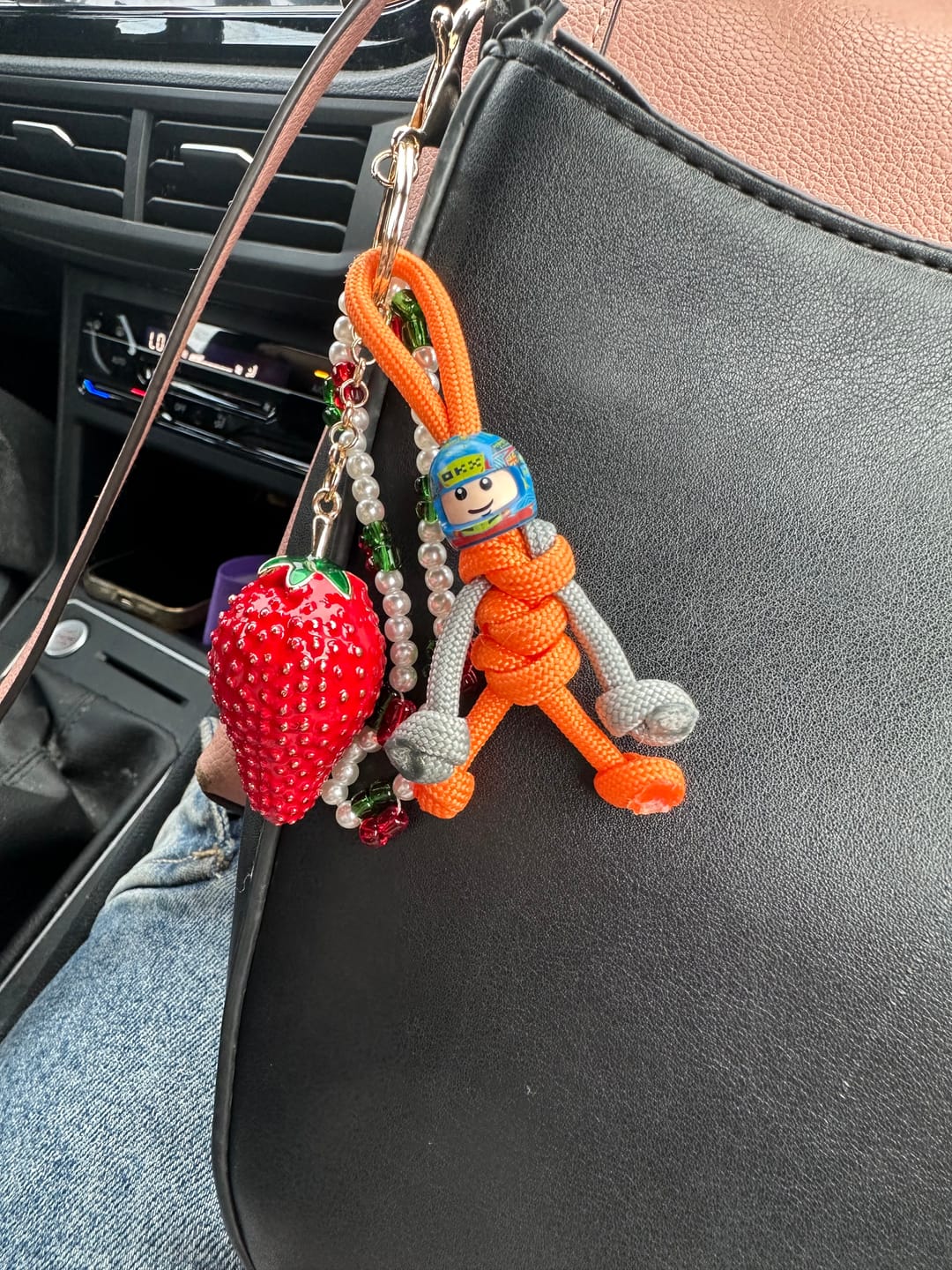 Customer photo review of Limited Edition Charles Lerclerc Racing Paracord Buddy Keychain