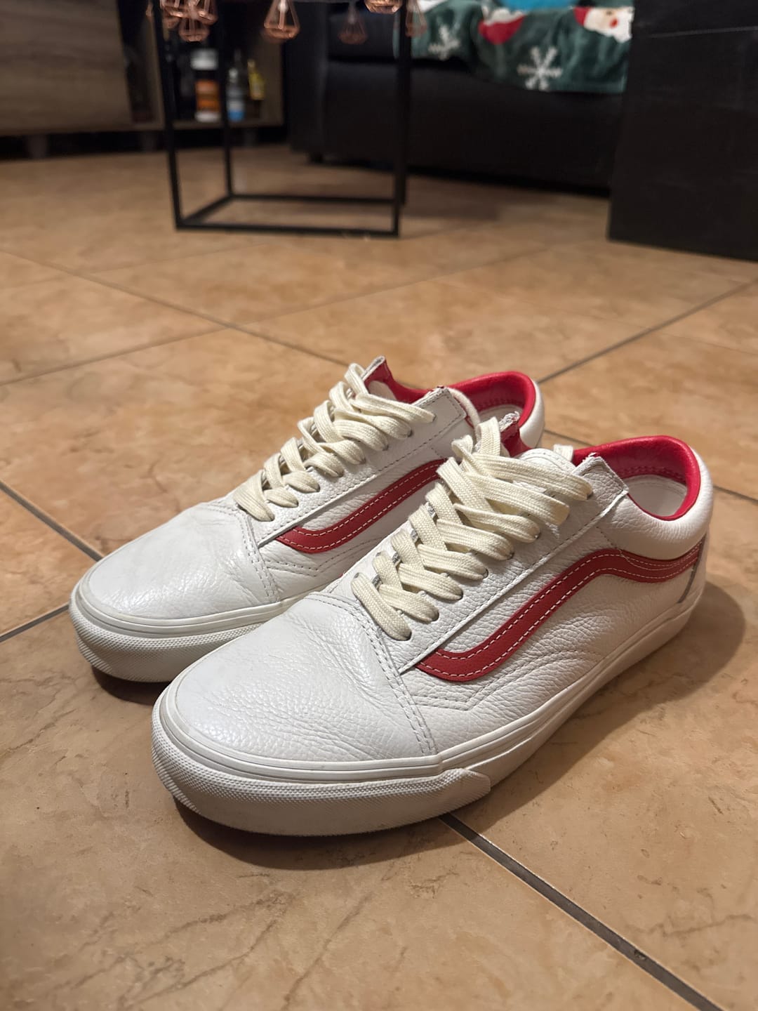 Customer photo review of Zapatilla Vans Old Skool Vintage Leather Hombre Blanco