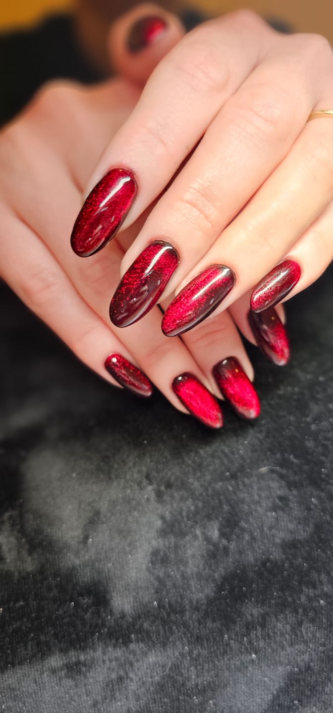 Customer photo review of Semilac 592 Jelly Cherry UV Gel Polish 7ml