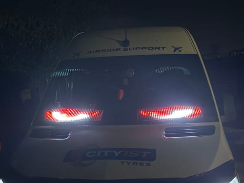 Customer photo review of LED Windshield Eyes For Car And Truck