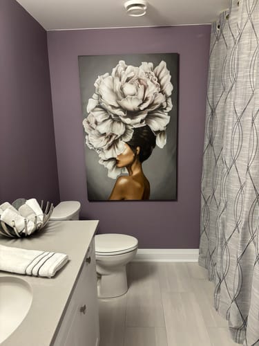Customer photo review of 'Woman Unfold' Framed Canvas