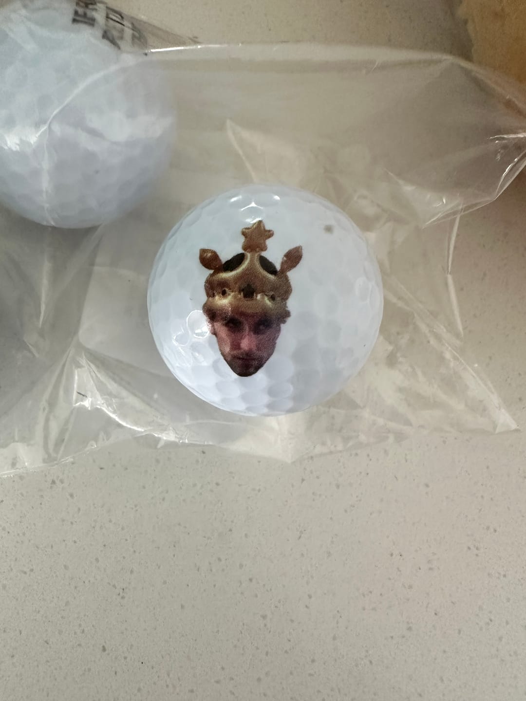 Customer photo review of Custom Photo If Found Return To This Guy - Gift For Dad, Father, Grandpa, Golfer, Golf Lover - Personalized Golf Ball