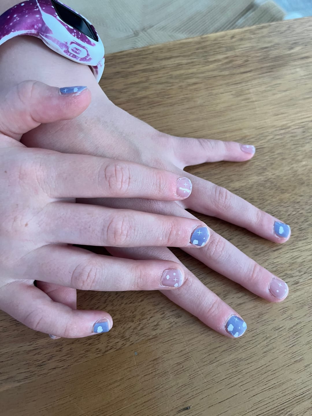Customer photo review of Pastel Rainbow DIY Semicured Gel Nail Sticker Kit