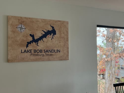 Customer photo review of Custom Lake Rectangle Canvas