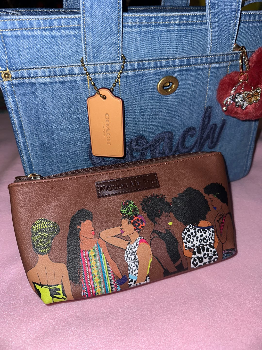 Customer photo review of Squad Espresso Brown Cosmetic Bag