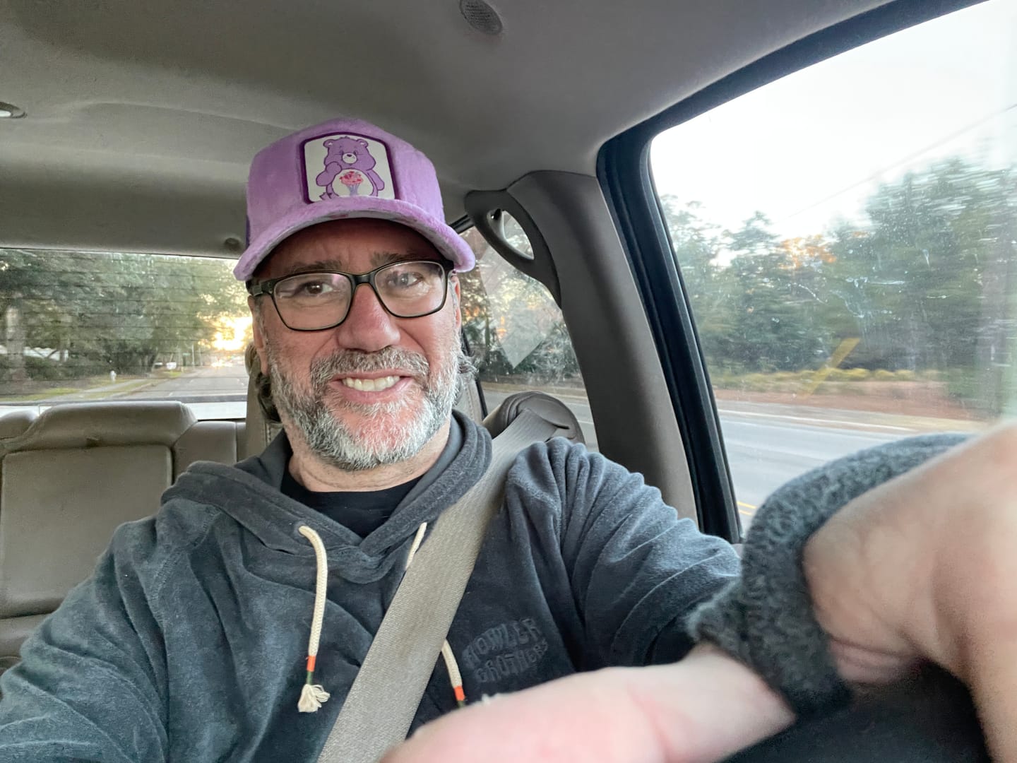 Customer photo review of OVERLORD X Care Bears:  Share Bear Trucker Cap