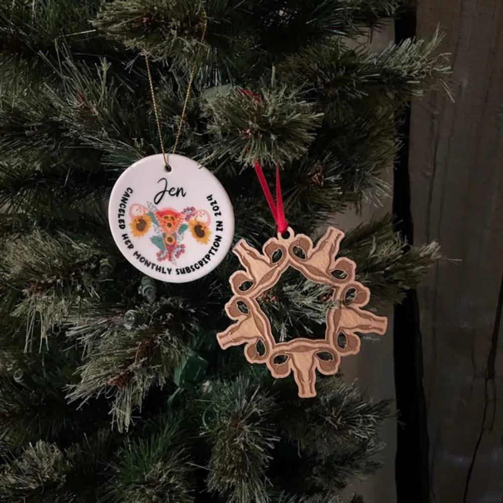 Customer photo review of Hysterectomy, Personalized Ornament: Monthly Subscription