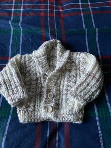 Customer photo review of Baby Mystery Knitting Box