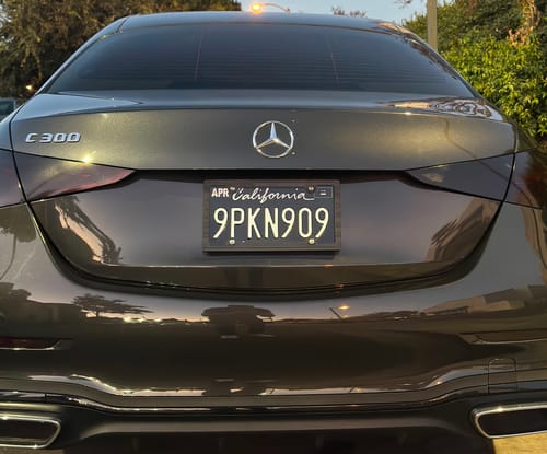 Customer photo review of 2011-2022 CALIFORNIA LICENSE PLATE DMV.CA.GOV - BLACK WITH WHITE TEXT 6"x12" (156.5mm x 305mm)