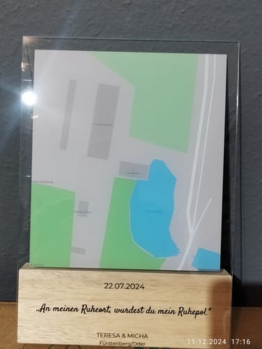 Kundenbewertung mit Foto zu "Unser Ereignis" - Personalisierte Acryltafel