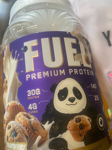 Customer photo review of ALL NEW! FUEL Premium Protein (Blueberry Muffin) with Freeze-Dried Blueberry Inclusions