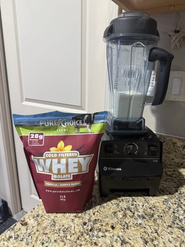 Customer photo review of Whey Protein Isolate with Organic Vanilla