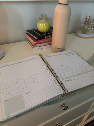 Customer photo review of Planner Cover (Fits Signature, Daily + Classic) - Vintage Sage