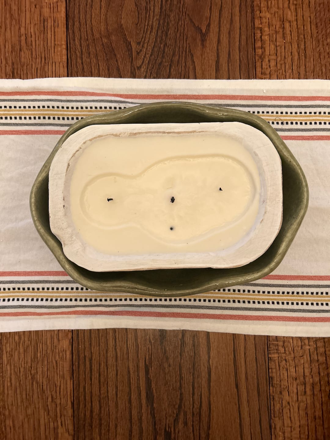 Customer photo review of Small Dough Bowl Candle