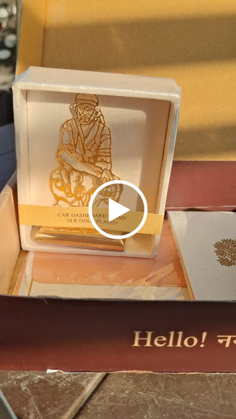 Customer video review of Car Dashboard Stand Goldplated - Sri Sai