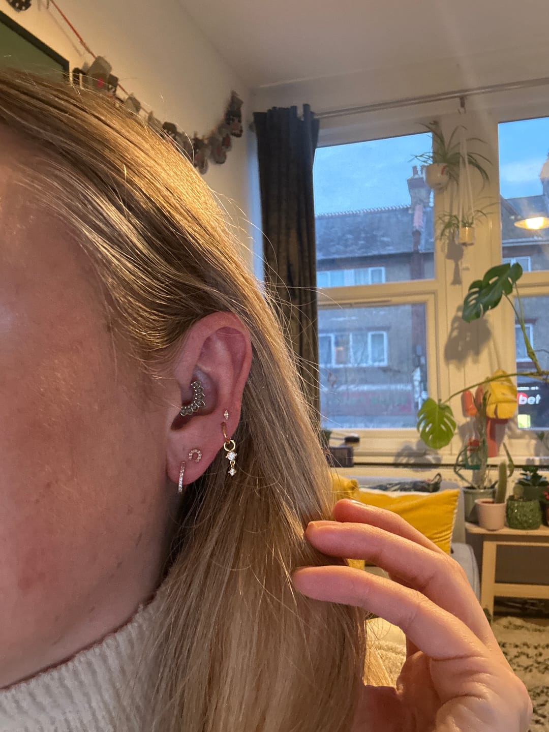 Customer photo review of Cartilage Hoop (16g)