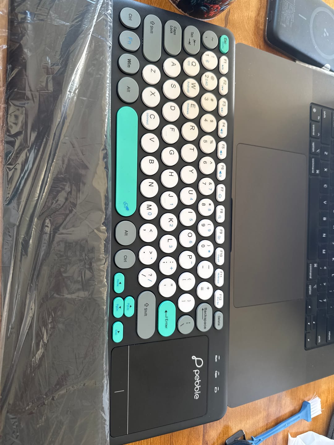 Customer photo review of Pebble Magic Pad | Wireless Keyboard