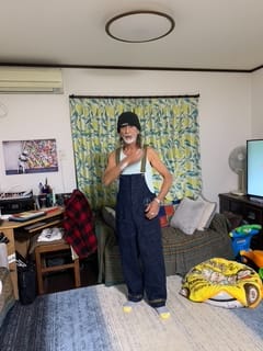 Customer photo review of アメリカンレトロ海軍デッキオーバーオール　デニム