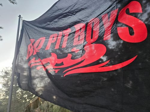 Customer photo review of BBQ Pit Boys Flag