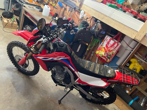 Customer photo review of Custom Seat Cover: 2021 Honda CRF300L