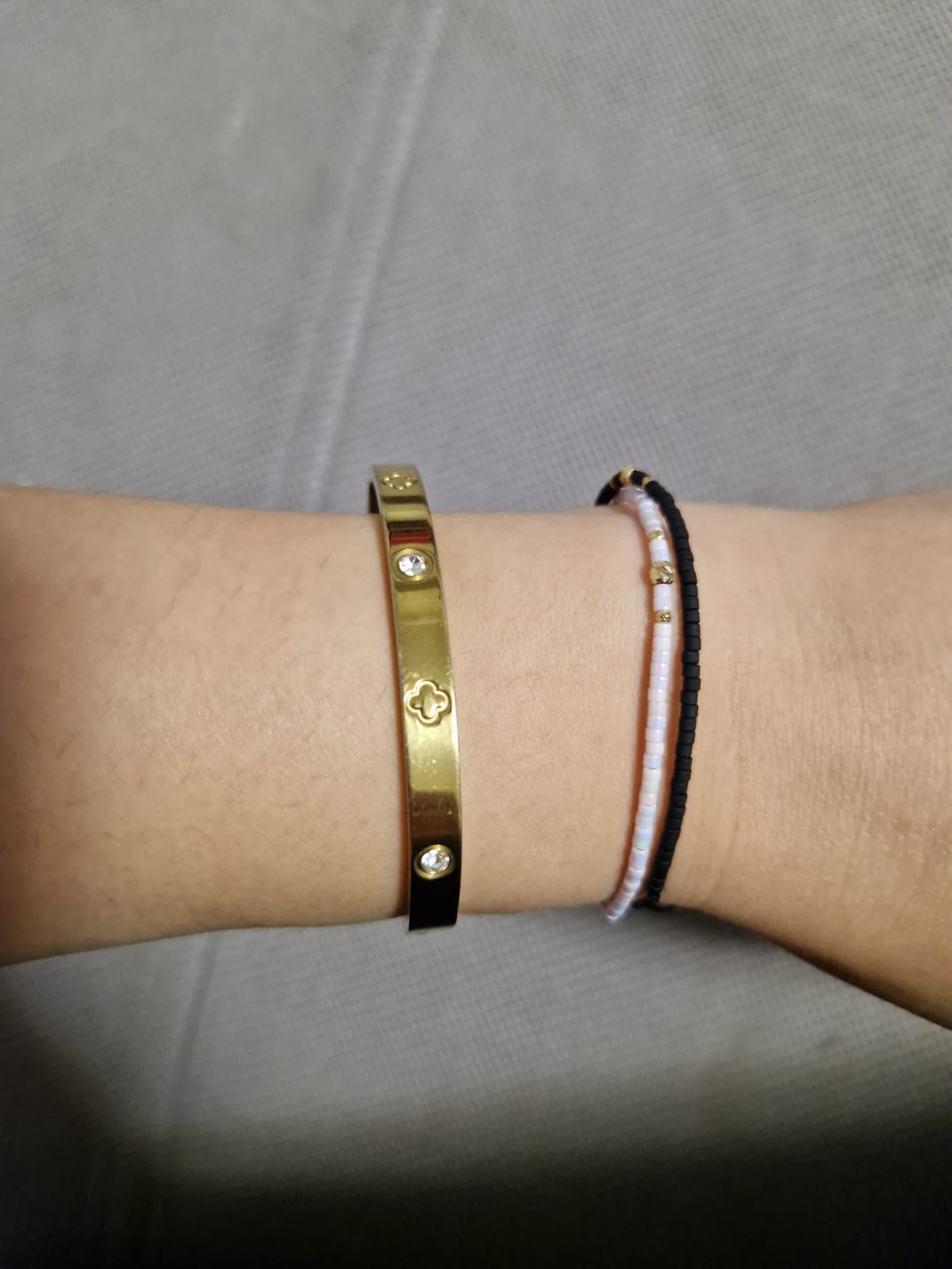 Customer photo review of Bratara Love - Auriu