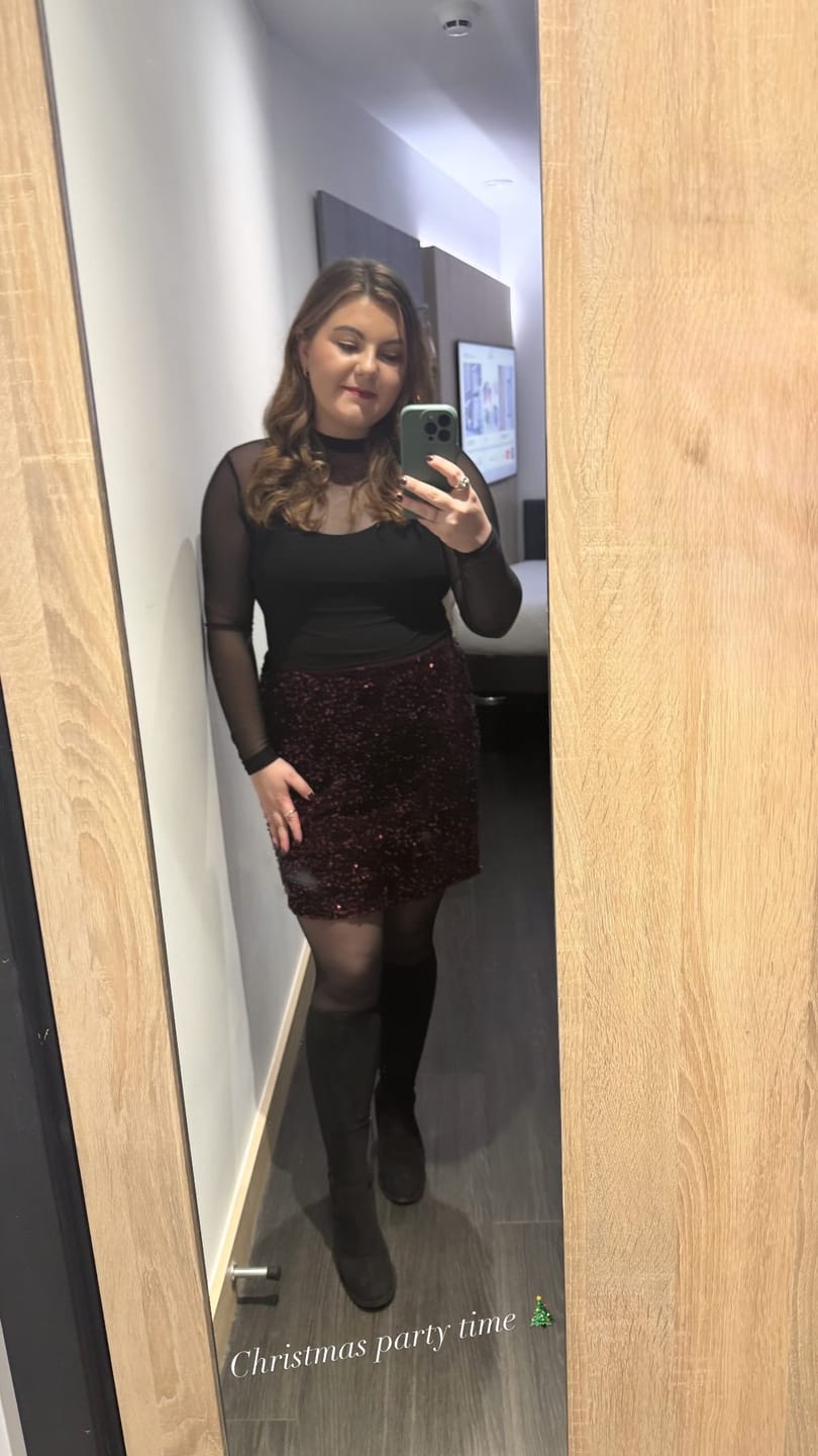Customer photo review of Mesh Top Long Sleeve - 'Celine’ - Black