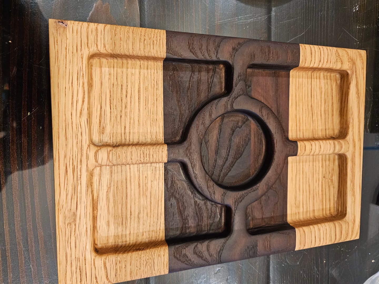 Customer photo review of 11.75x7.75 Five Pocket Tray 02 Acrylic Router Template