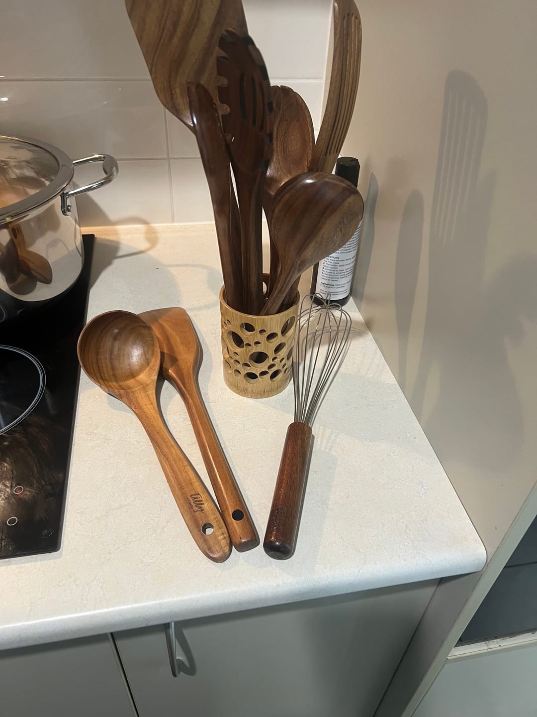 Customer photo review of 10 Piece Teak Wooden Utensil Set