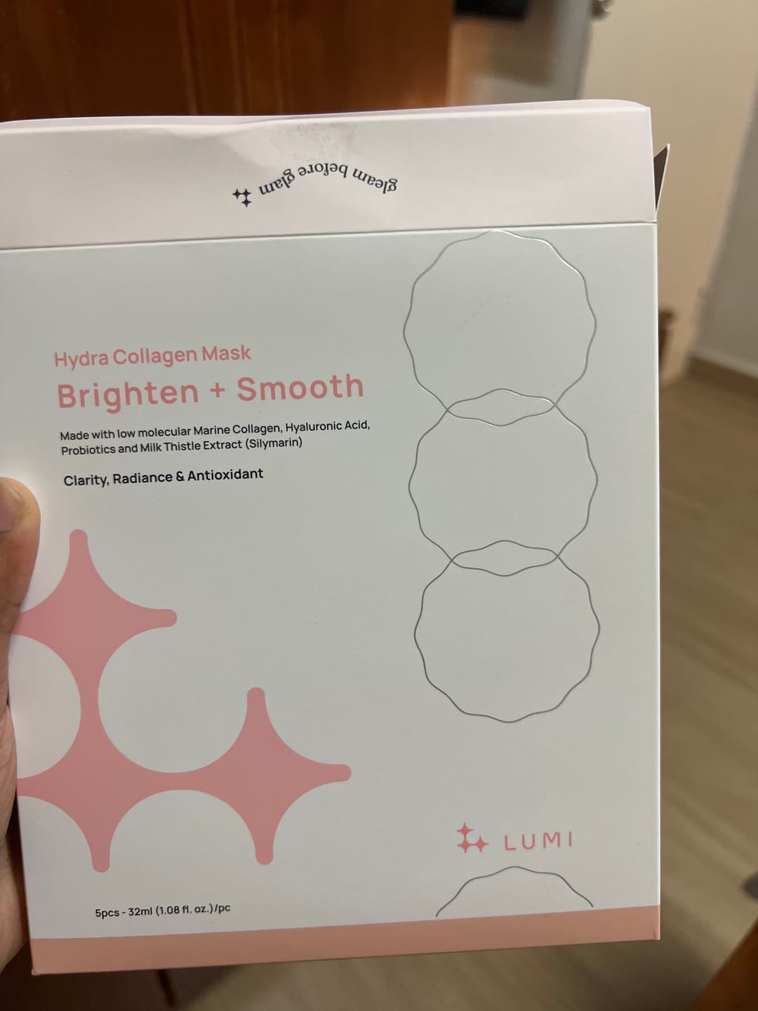 Customer photo review of Hydra Collagen Mask Brighten + Smooth