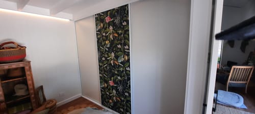 Customer photo review of Sale! 120cm wide by 250cm high of our The English Garden in Dark Peel and Stick Wallpaper