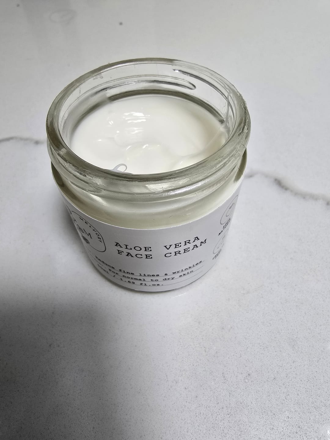 Customer photo review of Aloe Vera Face Cream