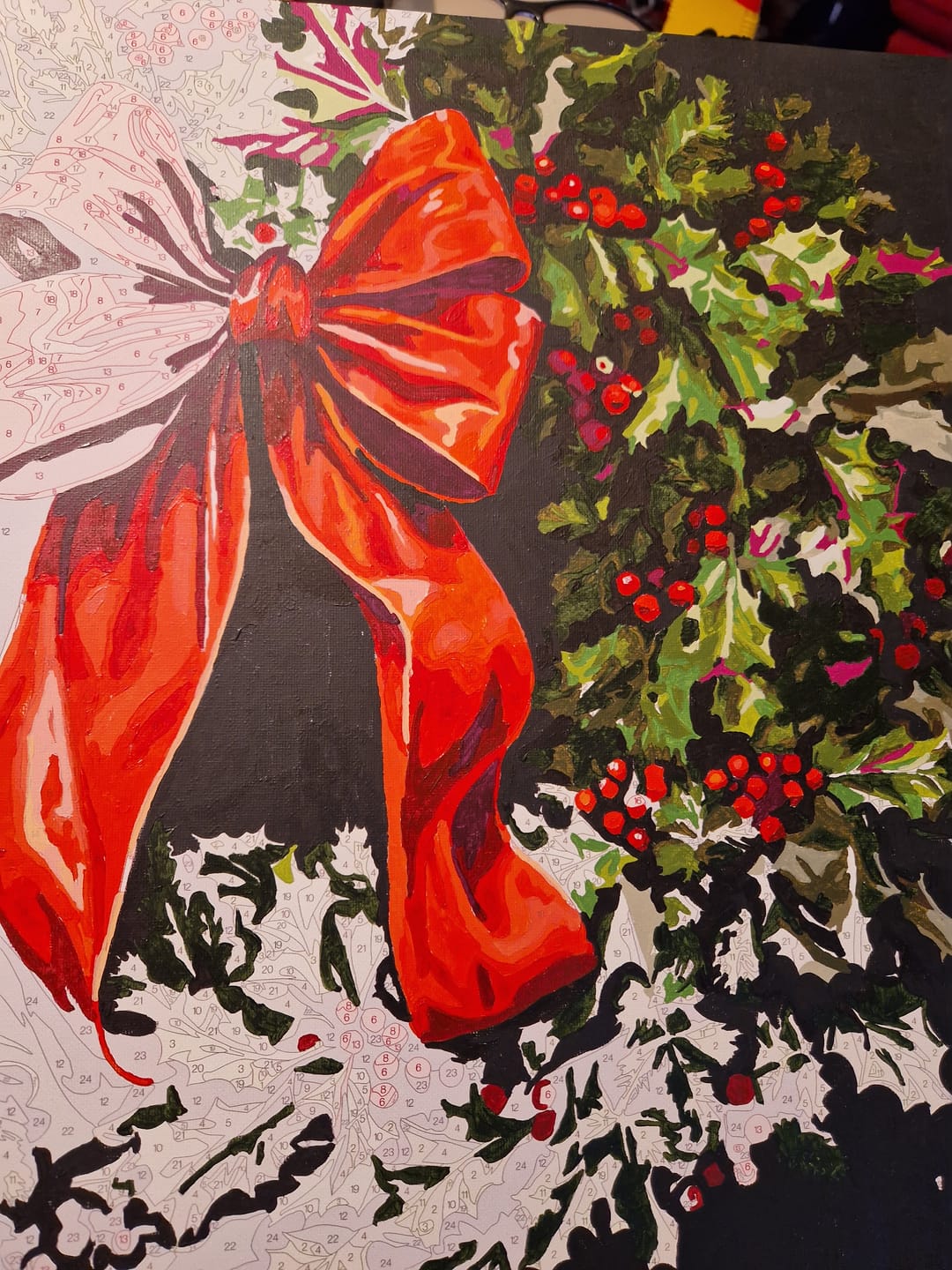 Customer photo review of Red Bow Christmas Laurel