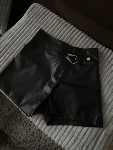 Customer photo review of Modische shorts mit hoher taille und patchwork in unifarben