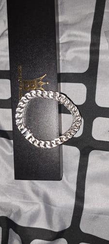 Customer photo review of Franco Moissanite Bracelet Iced Out 8MM .925 Sterling Silver