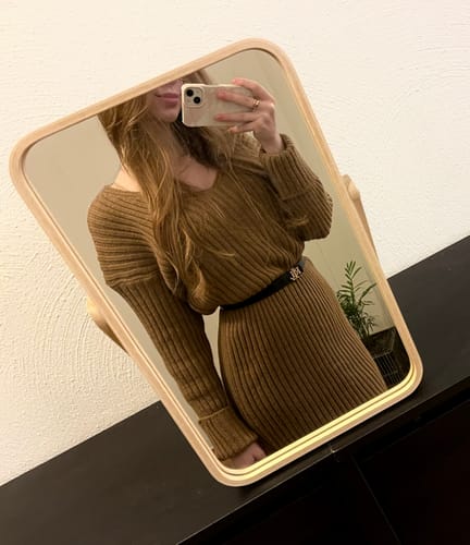 Customer photo review of Molly Strickkleid - Camel
