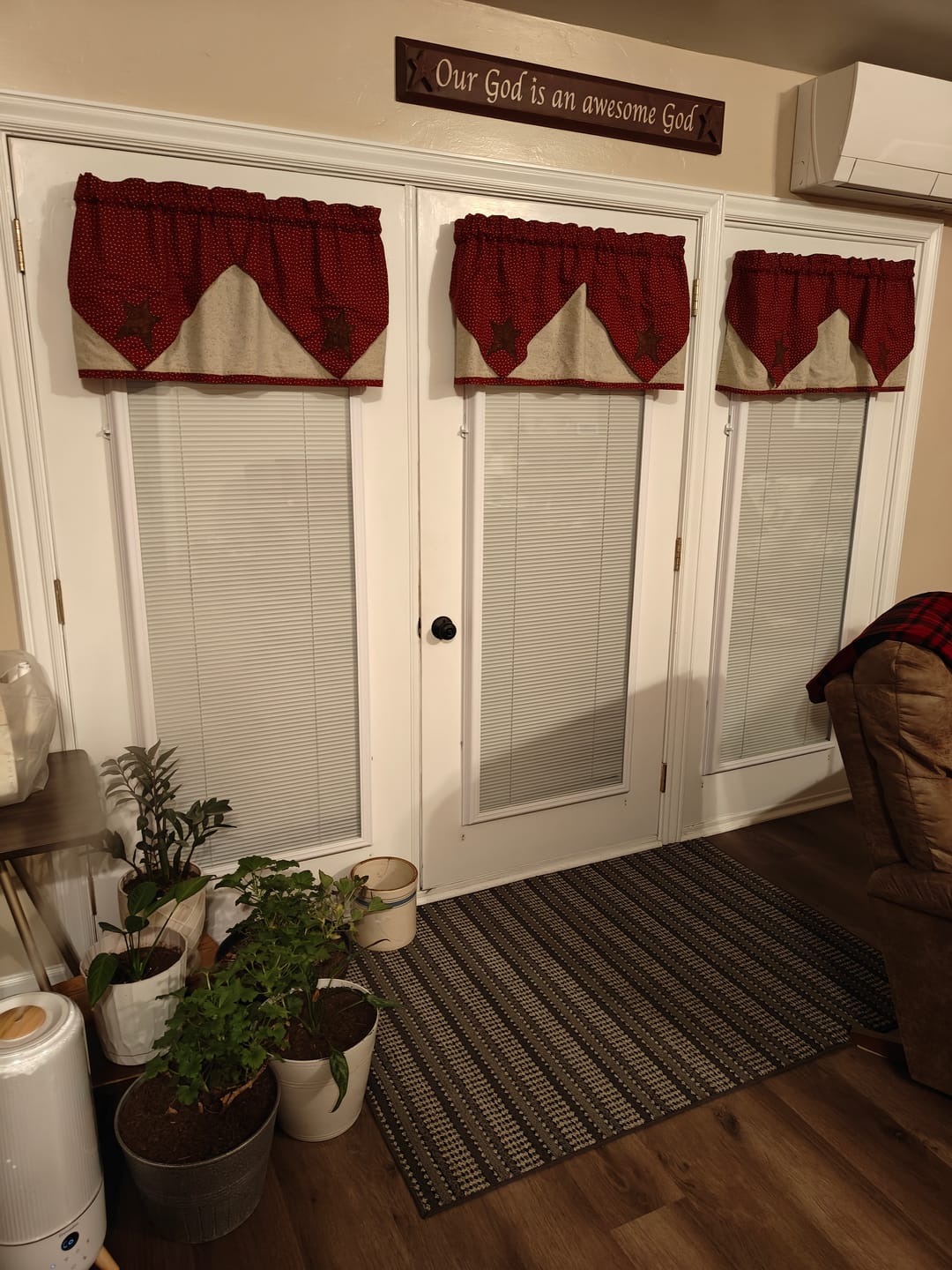 Customer photo review of Add On Blinds Kit (installs on top of existing door glass)