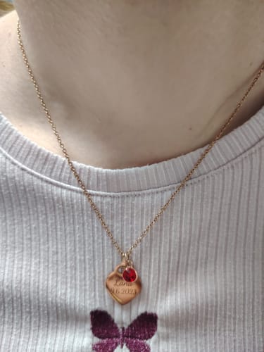 Customer photo review of Ogrlica: Heart Birthstone