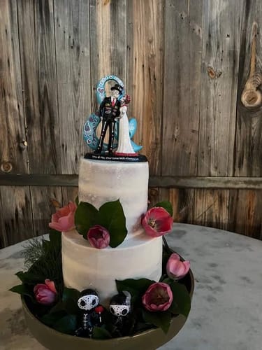 Customer photo review of Sugar Skull Couple Figurine Hand Painted 3D Printed