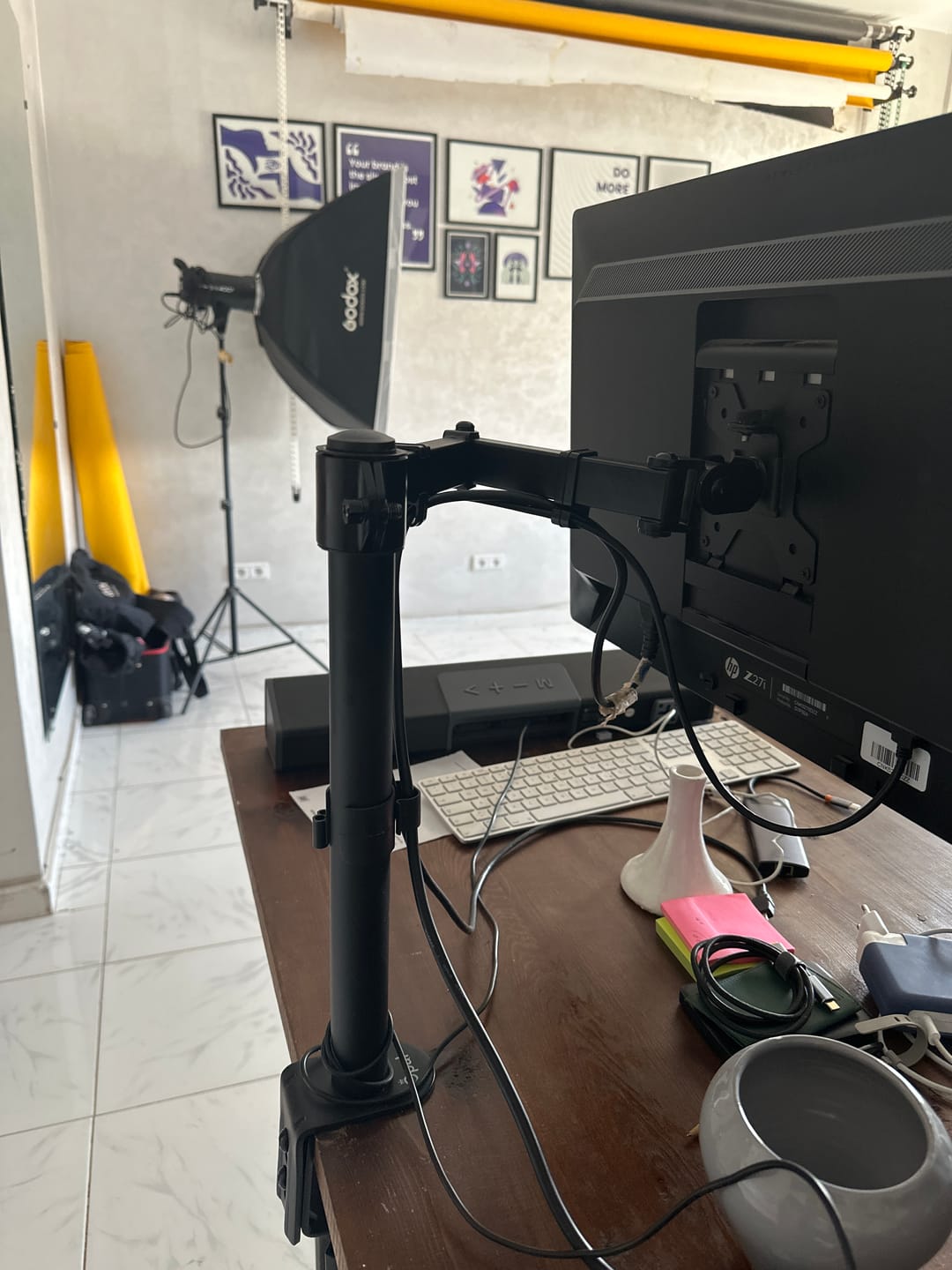 Customer photo review of Support moniteur à bras unique OPE-3
