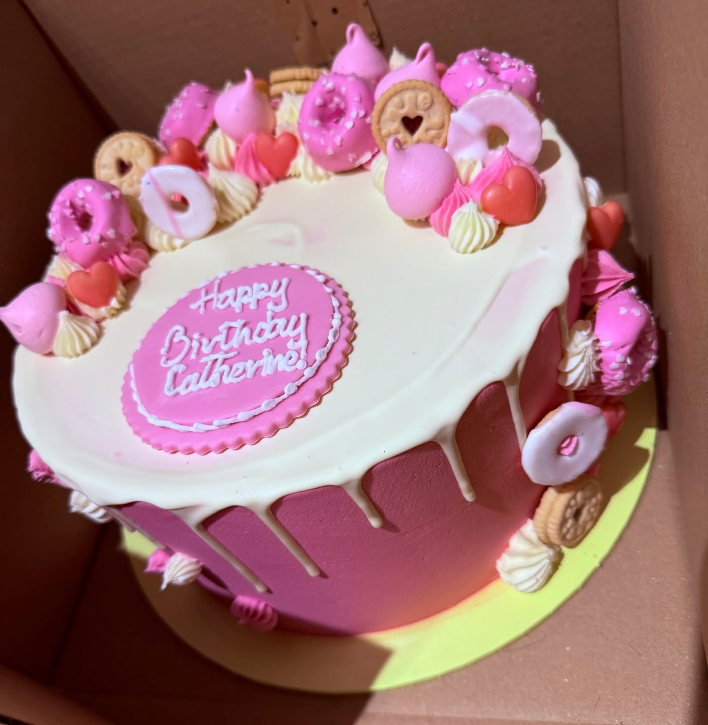 Customer photo review of Pretty In Pink Cake