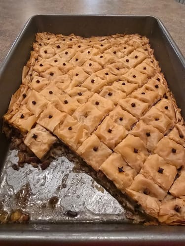 Customer photo review of Crust Filo Pastry (for baklava) - 2x500g