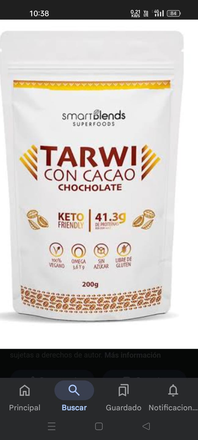 Customer photo review of Proteína de tarwi con cacao 200g