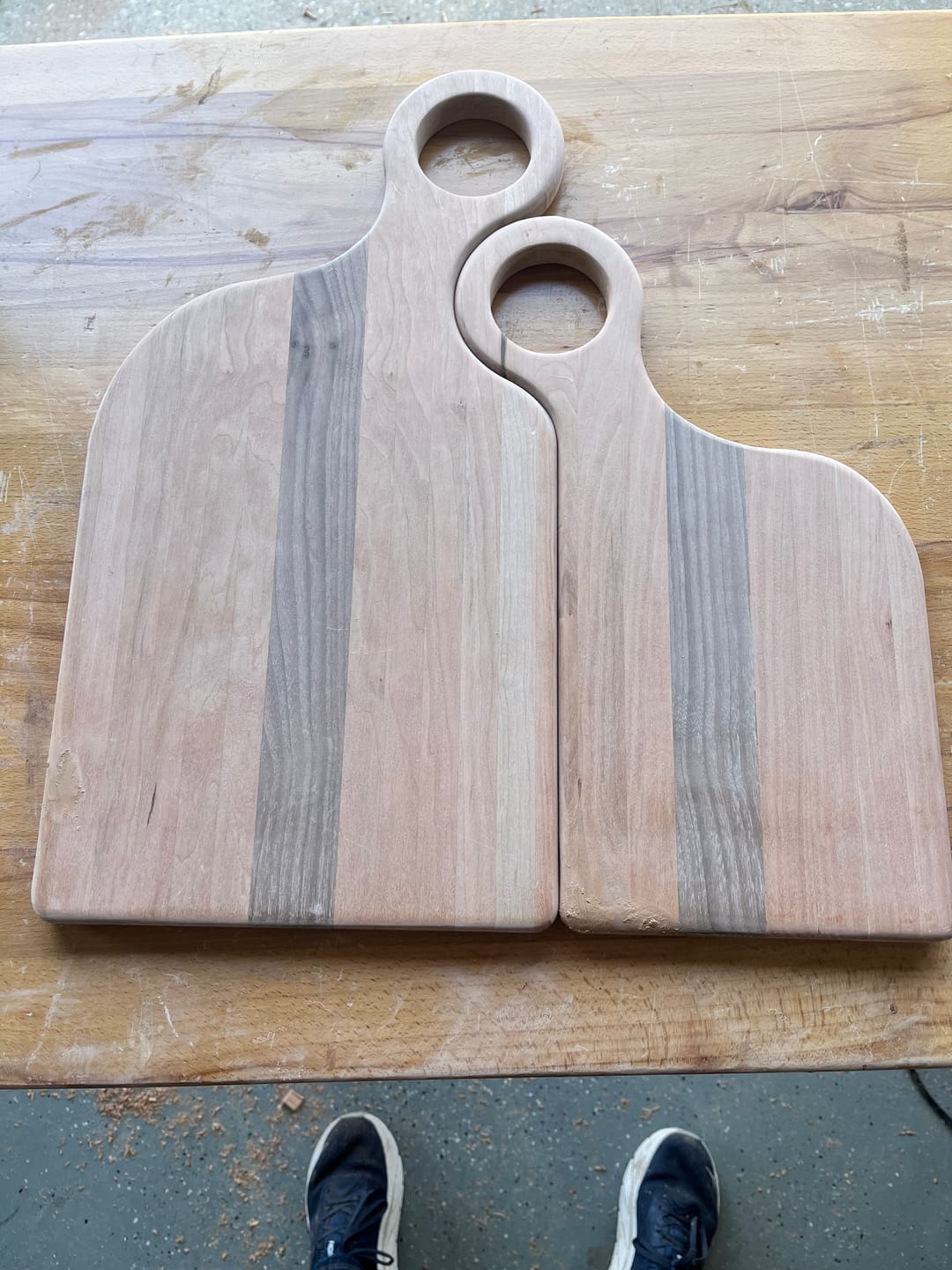 Customer photo review of 20x18" Romeo & Juliet Serving Board Set Acrylic Router Template