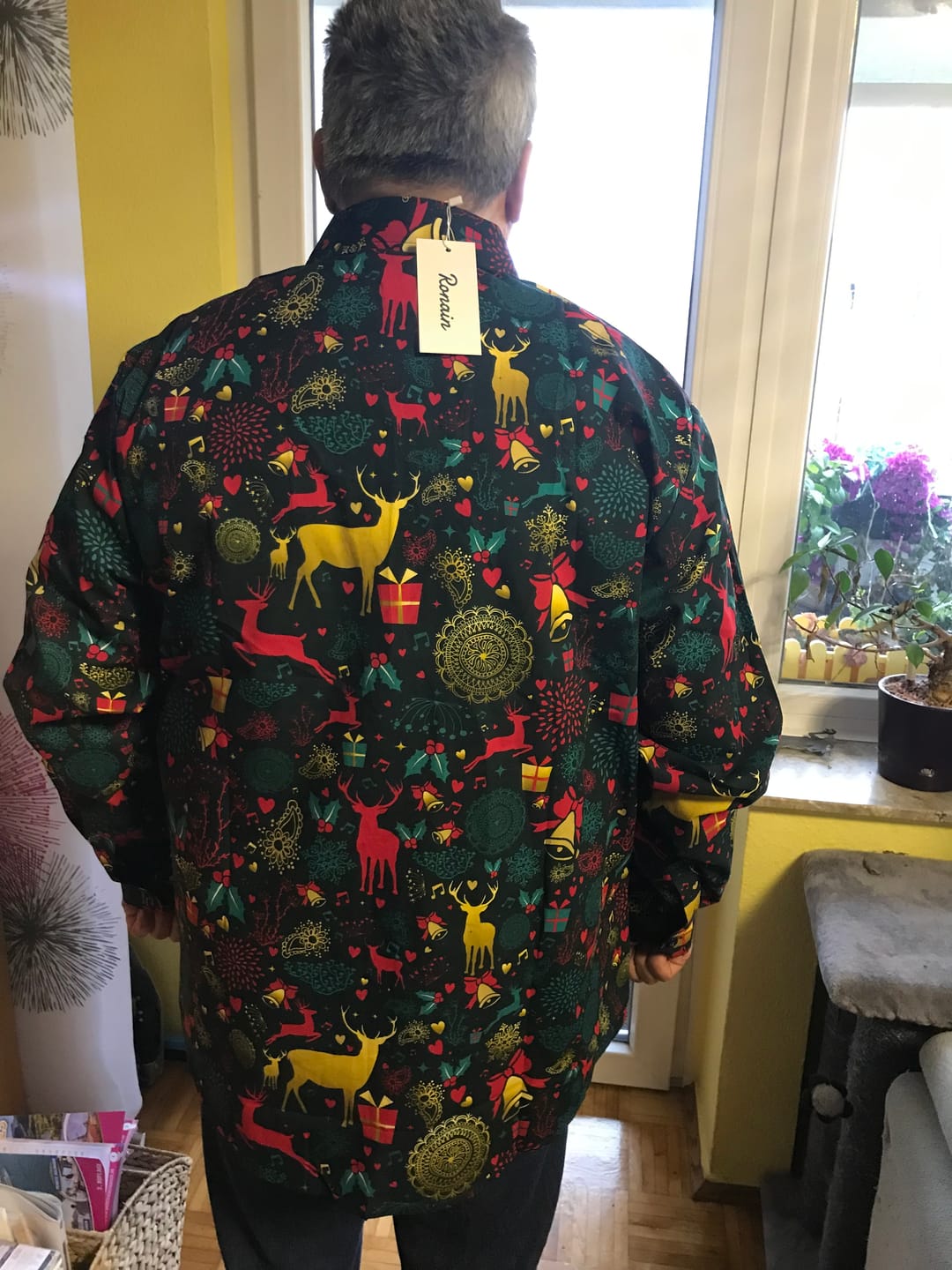 Customer photo review of Herren Weihnachts Langarmhemd aus Baumwolle