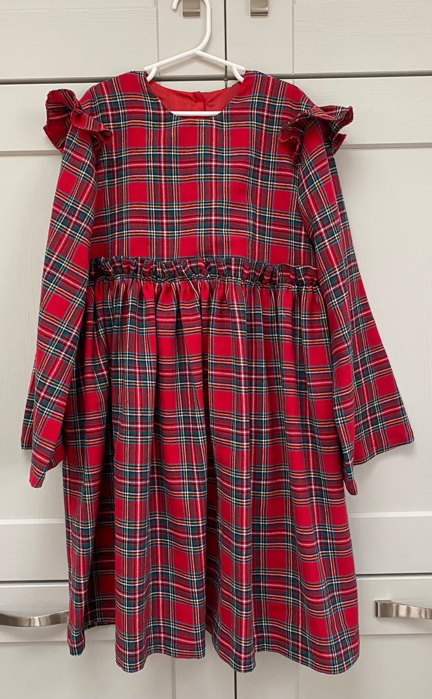Customer photo review of Red Tartan Brushed Cotton Fabric