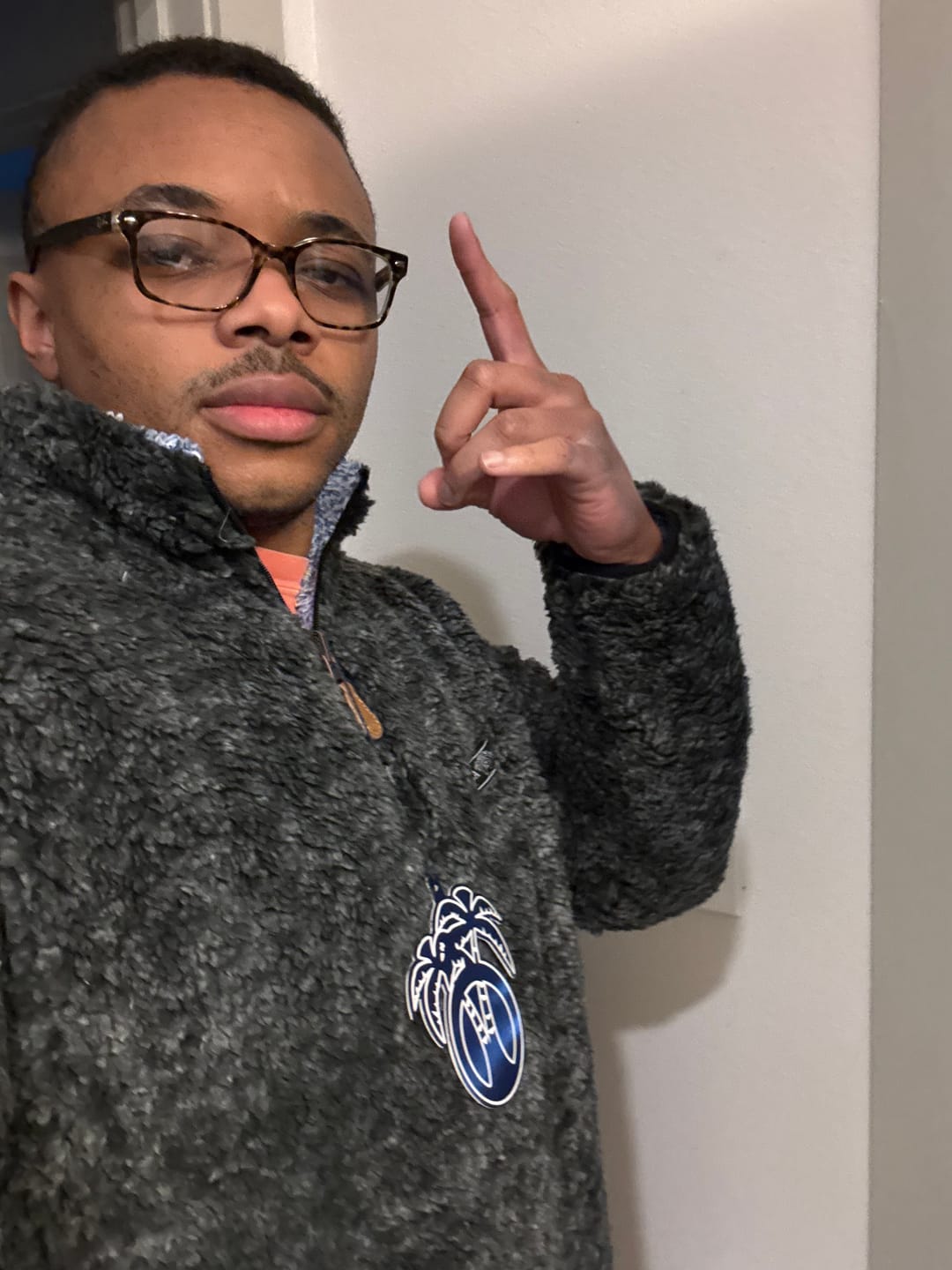 Customer photo review of Reversible Double Sherpa 1/4 Zip